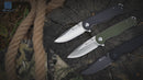 SENCUT Errant Flipper & Thumb Stud Knife G10 Handle (3.45" 9Cr18MoV Blade) S23054B-1