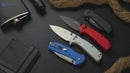 SENCUT ArcBlast Flipper & Button Lock & Thumb Stud Knife Aluminum Handle (2.98" 9Cr18MoV Blade) S22043B-2