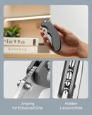 SENCUT Cybrix Thumb Stud & Flipper & Button Lock Knife Gray Aluminum Handle (3.46" Satin Finished 9Cr18MoV Blade) S23098A - 2 - SENCUT