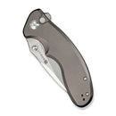 SENCUT Cybrix Thumb Stud & Flipper Knife Gray Aluminum Handle (3.46" Satin Finished 9Cr18MoV Blade) S23098A - 2 - SENCUT