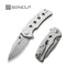SENCUT Excalis Flipper & Thumb Stud Knife White G10 Handle (2.97" Satin Finished 9Cr18MoV Blade) S23068-2