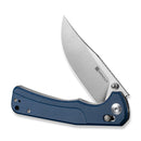 SENCUT Slybolt Thumb Stud & Crossbar Lock Knife Blue Canvas Micarta Handle (3.59" Satin Finished 9Cr18MoV Blade) S25001A - 2 - SENCUT