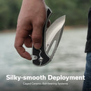 SENCUT Squiggy Flipper & Thumb Hole & Button Lock Knife G10 Handle (3.89" 9Cr18MoV Blade) S24082A - 1 - SENCUT