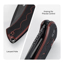 SENCUT Squiggy Flipper & Thumb Hole & Button Lock Knife G10 Handle (3.89" 9Cr18MoV Blade) S24082A - 3 - SENCUT