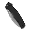 SENCUT Watauga Flipper & Button Lock Knife Black G10 Handle (3.48" Stonewashed D2 Blade) S21011-1 - SENCUT