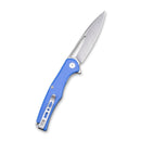 SENCUT CITIUS Flipper & Manual Thumb Knife Blue G10 Handle (3.3" Gray Stonewashed 9Cr18MoV Blade) SA01D - SENCUT