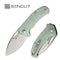 SENCUT Phantara Flipper Knife Natural Coarse G10 Handle (3.7" Stonewashed 9Cr18MoV Blade) S23014-2