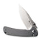 SENCUT Pulsewave Flipper & Thumb Stud & Button Lock Knife Gray G10 Handle (3.45" Satin Finished 9Cr18MoV Blade) S23032-2