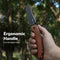 SENCUT Vornix Flipper Knife Guibourtia Wood Handle (3.65" Black 9Cr18MoV Blade) S25038-3