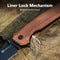 SENCUT Vornix Flipper Knife Guibourtia Wood Handle (3.65" Black 9Cr18MoV Blade) S25038-3