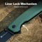 SENCUT Vornix Flipper Knife Teal Green G10 Handle (3.65" Black 9Cr18MoV Blade) S25038-1