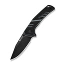 SENCUT Quirk Flipper & Thumb Stud Knife Black & Gray G10 Handle (3.41" Black D2 Blade) S25099-2