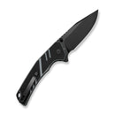 SENCUT Quirk Flipper & Thumb Stud Knife Black & Gray G10 Handle (3.41" Black D2 Blade) S25099-2