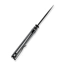 SENCUT Quirk Flipper & Thumb Stud Knife Black & Gray G10 Handle (3.41" Black D2 Blade) S25099-2