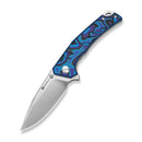 SENCUT Quirk Flipper & Thumb Stud Knife Blue, Purple & Black G10 Handle (3.41" Satin Finished D2 Blade) S25099-3