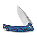SENCUT Quirk Flipper & Thumb Stud Knife Blue, Purple & Black G10 Handle (3.41" Satin Finished D2 Blade) S25099-3