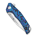 SENCUT Quirk Flipper & Thumb Stud Knife Blue, Purple & Black G10 Handle (3.41" Satin Finished D2 Blade) S25099-3