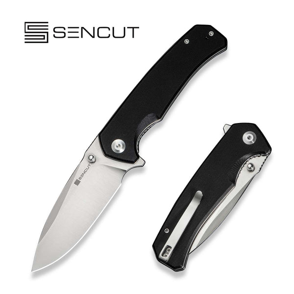 SENCUT Skarnax Flipper & Thumb Stud Knife G10 Handle (3.79