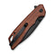 SENCUT Stratex Flipper & Thumb Stud Knife Guibourtia Wood Handle (3.17" Black 9Cr18MoV Blade) S25055-3