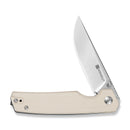 SENCUT Stria Flipper & Thumb Stud Knife Milled Ivory G10 Handle (3.12" Satin Finished D2 Blade) S25112-1