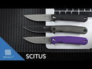 SENCUT Scitus Flipper Knife Micarta Handle (3.47" D2 Blade) S21042-3