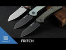 SENCUT Fritch Flipper & Thumb Stud Knife Micarta Handle (2.99" 9Cr18MoV Blade) S22014-1