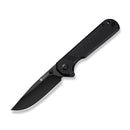 SENCUT Aetheris Flipper & Thumb Stud Knife Black Canvas Micarta Handle (3.68" Black 9Cr18MoV Blade) S24095 - 3 - SENCUT