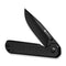 SENCUT Aetheris Flipper & Thumb Stud Knife Black Canvas Micarta Handle (3.68" Black 9Cr18MoV Blade) S24095 - 3 - SENCUT