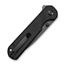 SENCUT Aetheris Flipper & Thumb Stud Knife Black Canvas Micarta Handle (3.68" Black 9Cr18MoV Blade) S24095 - 3 - SENCUT