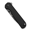 SENCUT Aetheris Flipper & Thumb Stud Knife Black Canvas Micarta Handle (3.68" Black 9Cr18MoV Blade) S24095 - 3 - SENCUT