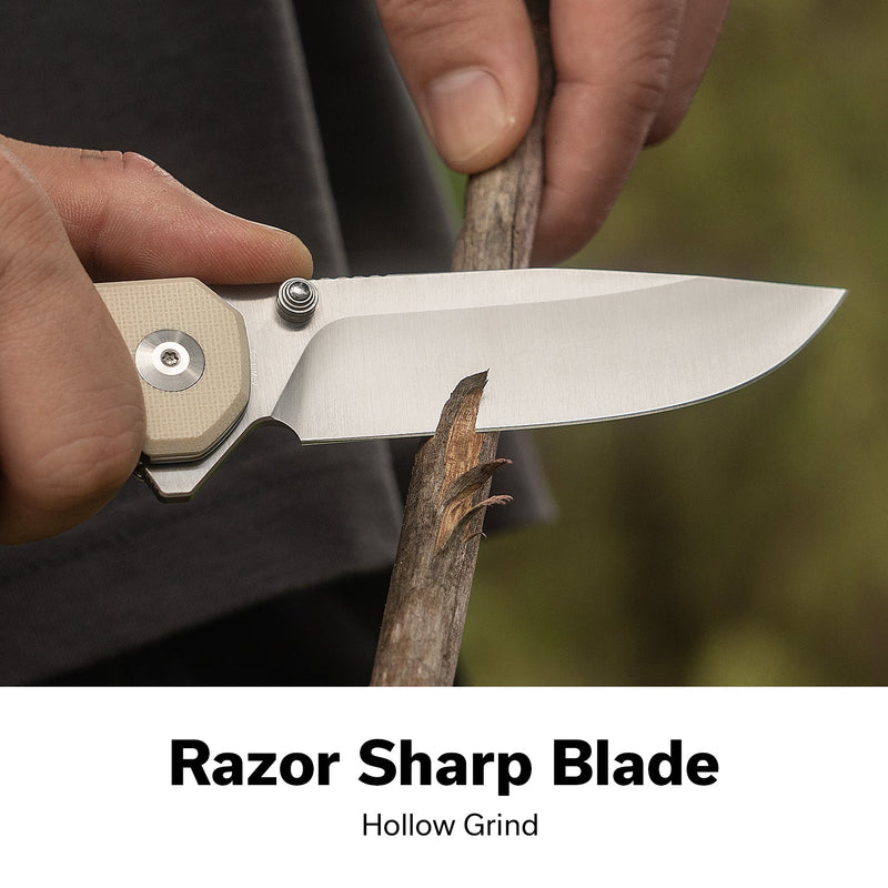 SENCUT Aetheris Flipper & Thumb Stud Knife G10 Handle (3.68" 9Cr18MoV Blade) S24095 - 1 - SENCUT