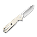 SENCUT Aetheris Flipper & Thumb Stud Knife Ivory G10 Handle (3.68" Satin Finished 9Cr18MoV Blade) S24095 - 1 - SENCUT