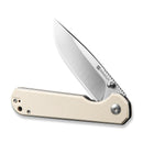 SENCUT Aetheris Flipper & Thumb Stud Knife Ivory G10 Handle (3.68" Satin Finished 9Cr18MoV Blade) S24095 - 1 - SENCUT