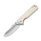 SENCUT Aetheris Flipper & Thumb Stud Knife Ivory G10 Handle (3.68" Satin Finished 9Cr18MoV Blade) S24095 - 1 - SENCUT