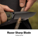 SENCUT Aetheris Flipper & Thumb Stud Knife Micarta Handle (3.68" 9Cr18MoV Blade) S24095 - 3 - SENCUT