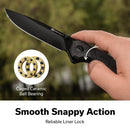 SENCUT Aetheris Flipper & Thumb Stud Knife Micarta Handle (3.68" 9Cr18MoV Blade) S24095 - 3 - SENCUT