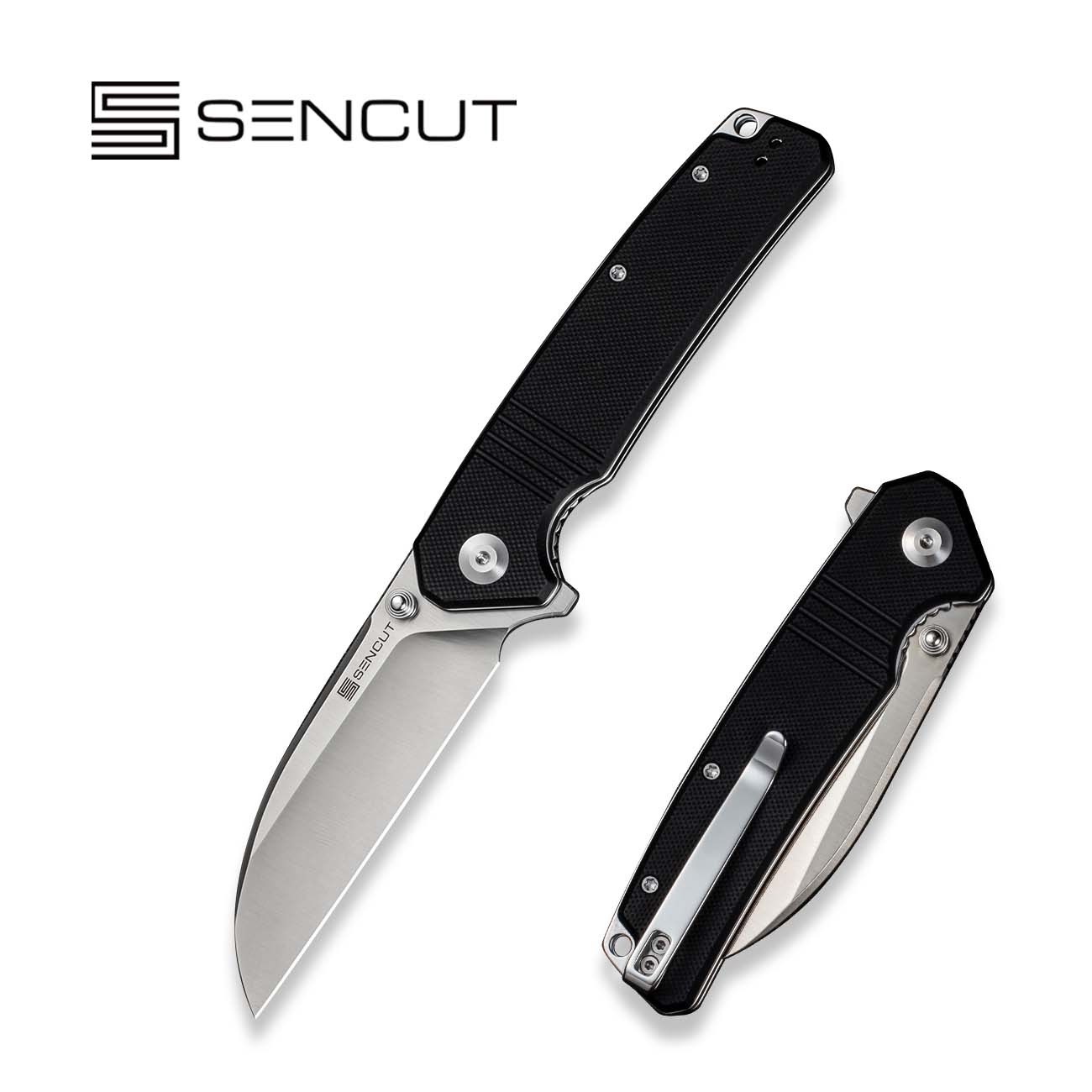 SENCUT Awassi Flipper & Thumb Stud Knife G10 Handle (3.46