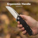SENCUT Awassi Flipper & Thumb Stud Knife G10 Handle (3.46" 9Cr18MoV Blade) S24065 - 1 - SENCUT