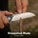 SENCUT Awassi Flipper & Thumb Stud Knife G10 Handle (3.46" 9Cr18MoV Blade) S24065 - 2 - SENCUT