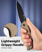 SENCUT Borzam Flipper & Thumb Stud Knife G10 Handle (3.46" 9Cr18MoV Blade) S23077 - 2
