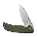 SENCUT Borzam Flipper & Thumb Stud Knife OD Green G10 Handle (3.46" Satin Finished 9Cr18MoV Blade) S23077-1