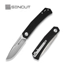 SENCUT Braxx Slip Joint Knife Black G10 Handle (3.12" Satin Finished D2 Blade) S25089 - 1 - SENCUT