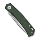 SENCUT Braxx Slip Joint Knife Green Canvas Micarta Handle (3.12" Satin Finished D2 Blade) S25089 - 2 - SENCUT