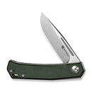 SENCUT Braxx Slip Joint Knife Green Canvas Micarta Handle (3.12" Satin Finished D2 Blade) S25089 - 2 - SENCUT