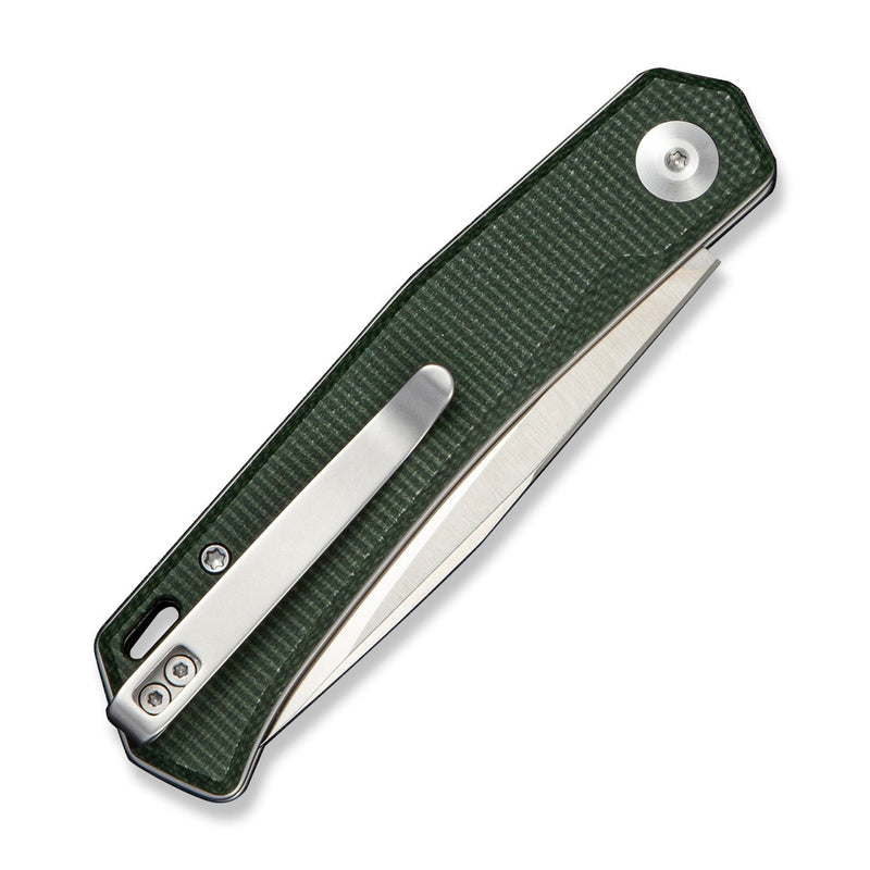 SENCUT Braxx Slip Joint Knife Green Canvas Micarta Handle (3.12