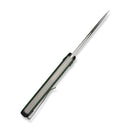 SENCUT Braxx Slip Joint Knife Green Canvas Micarta Handle (3.12" Satin Finished D2 Blade) S25089 - 2 - SENCUT