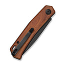 SENCUT Braxx Slip Joint Knife Guibourtia Wood Handle (3.12" Black D2 Blade) S25089 - 3 - SENCUT