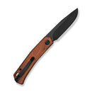 SENCUT Braxx Slip Joint Knife Guibourtia Wood Handle (3.12" Black D2 Blade) S25089 - 3 - SENCUT