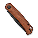 SENCUT Braxx Slip Joint Knife Guibourtia Wood Handle (3.12" Black D2 Blade) S25089 - 3 - SENCUT