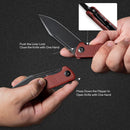 SENCUT Brazoria Flipper Knife G10 Handle (3.46" D2 Blade) SA12C